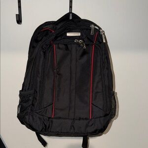 Samsonite Black Backpack with Red Highlights